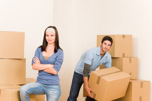 Local office move logistics in Catford with removal van access