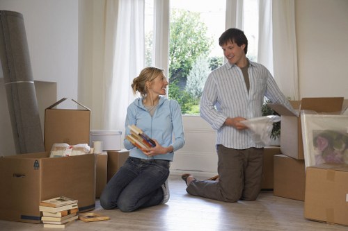 Careful unpacking and box organisation in a Catford property