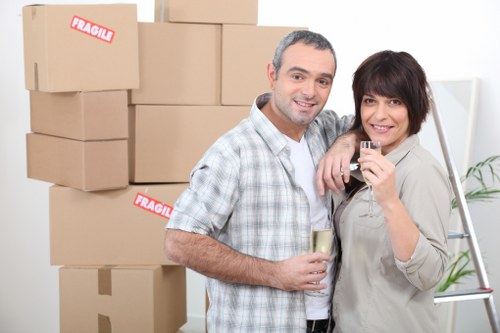 Professional removals van loading items for transport
